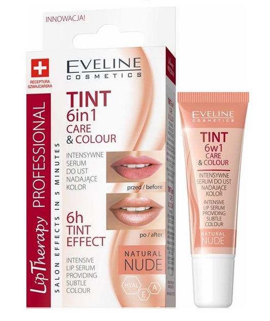 Serum do ust Eveline Cosmetics Lip Therapy Professional 6 w 1 Care & Colour intensywne nadające kolor Nude 12 ml (5901761941098) - obraz 1