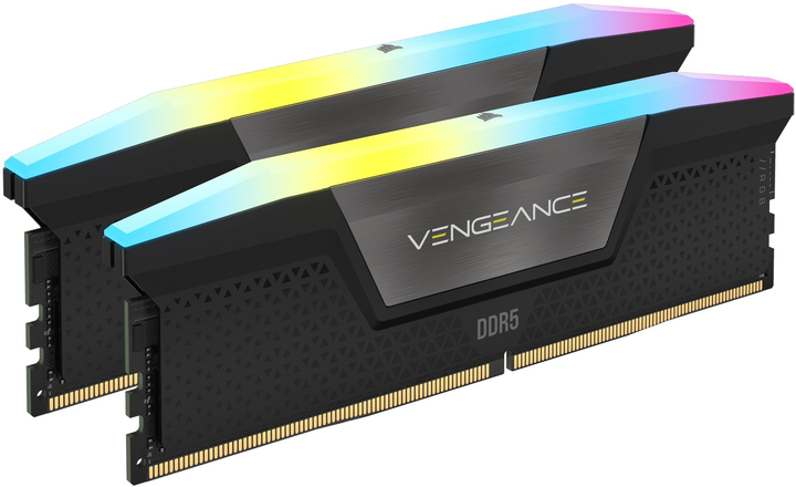 Оперативна память Corsair DDR5-6000 32768MB PC5-48000 (Kit of 2x16384) Vengeance RGB Black (CMH32GX5M2E6000C36) - зображення 2