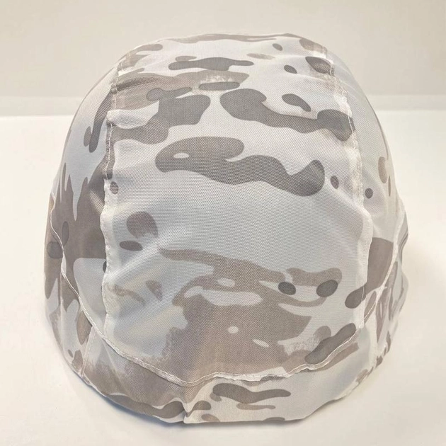 Кавер на каску зимний M-KET Белый военный универсальный защитный чехол на шлем PASGT для сухопутных войск с затяжкой и фиксатором - изображение 1