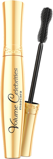 Потовщуюча та підкручуюча туш для вій Eveline Cosmetics Volume Celebrities Mascara Black 8 мл (5907609327826) - зображення 1