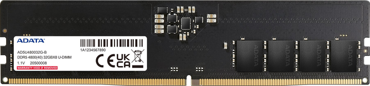 Оперативна память ADATA DDR5-4800 32768MB PC5-38400 ECC (AD5U480032G-S) - зображення 1