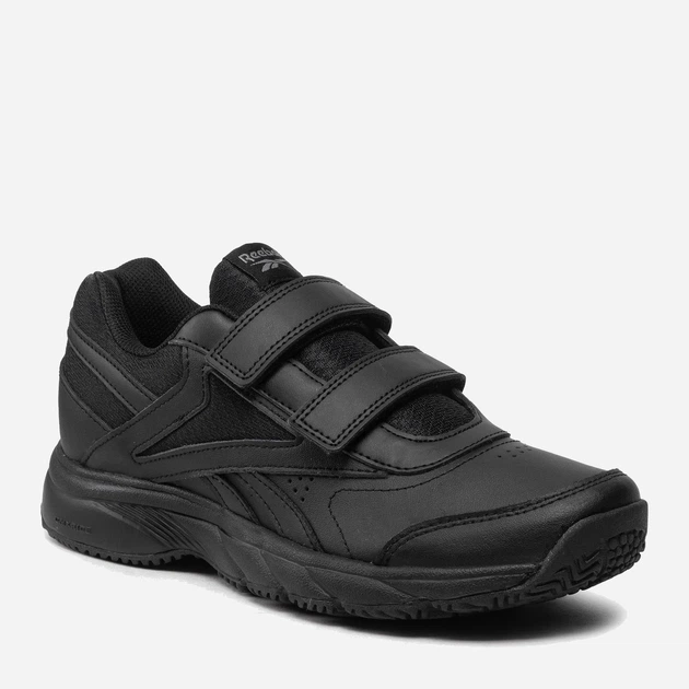 Buty sportowe męskie na rzepy skórzane do kostki Reebok Work N Cushion 4.0 100001168 42.5 (9.5US) 27.5 cm Czarne (4062056065675) - obraz 2