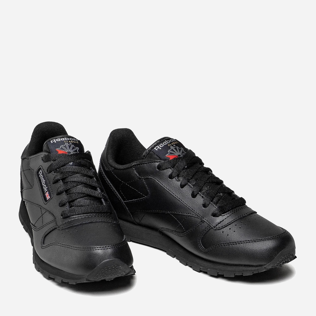 Підліткові кросівки для дівчинки Reebok Classic Leather 50149 35 (4US) 23 см Чорні (664712424211) - зображення 3