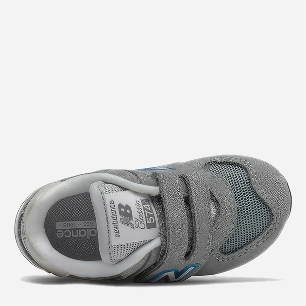 Дитячі шкіряні кросівки для хлопчика New Balance 574 IV574BA1 24 Сірі (195481364243) - зображення 4