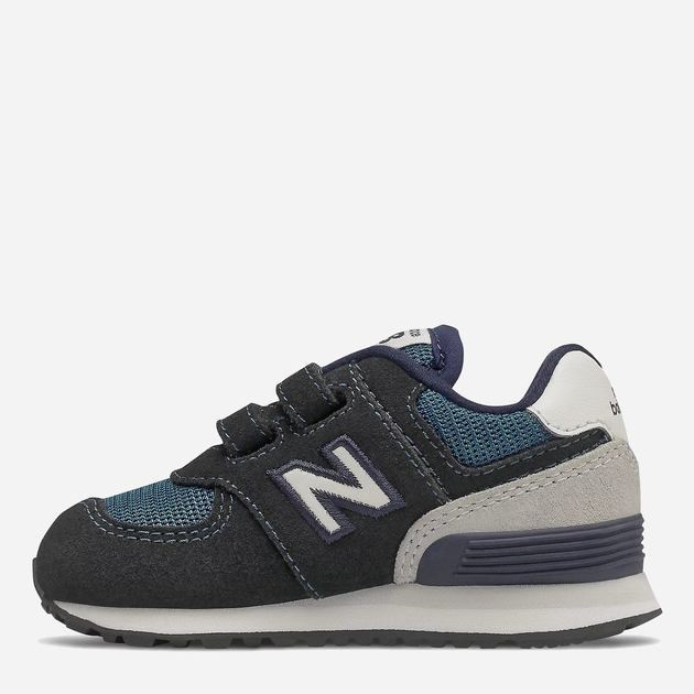 Buty sportowe chłopięce na rzepy New Balance 574 IV574BD1 25 Czarne z ciemnozielonym (195481365127) - obraz 3