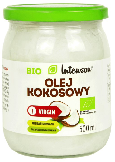 Olej kokosowy Intenson Bio Virgin 500 ml (5902150281948) - obraz 1