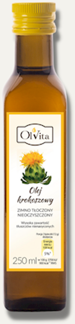Сафлорова олія Olvita Холодного віджиму 250 мл (5903111707835) - зображення 1