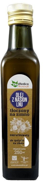 Лляна олія Ekamedica з вітаміном E 250 мл (5902709520481) - зображення 1