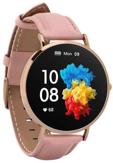 Smartwatch Garett Verona Złoto-różowy Skórzany (5904238484524) - obraz 3