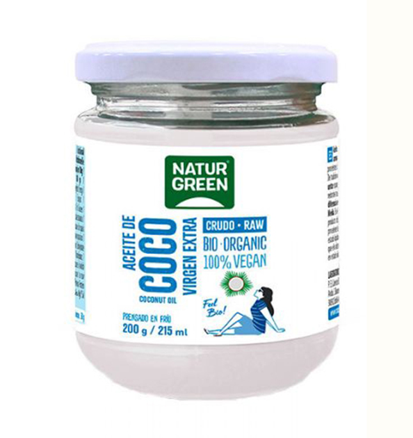 Olej kokosowy Naturgreen Organic Virgin 200 g (8436542190787) - obraz 1