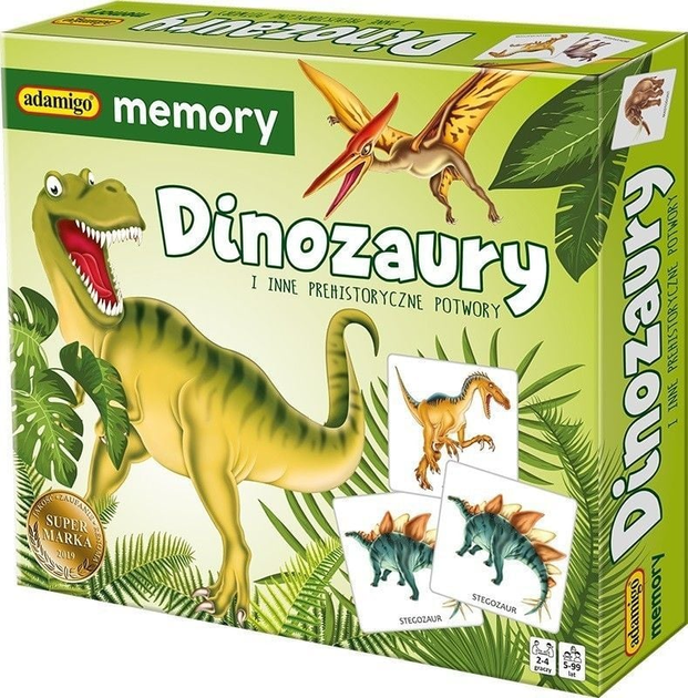 Gra planszowa Adamigo Memory Dinozaury (5902410007417) - obraz 1