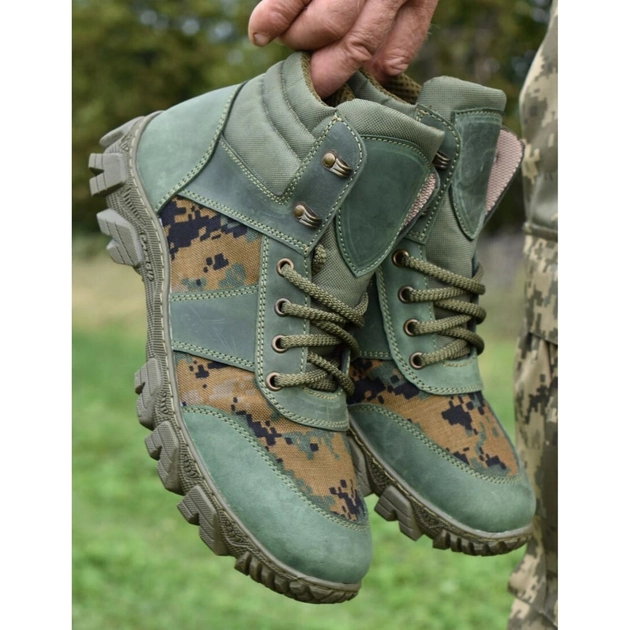 Демисезонные Берцы Тактические Ботинки Мужские Кожаные 46р (30,5 см) MSD-000061-RZ46 - изображение 1