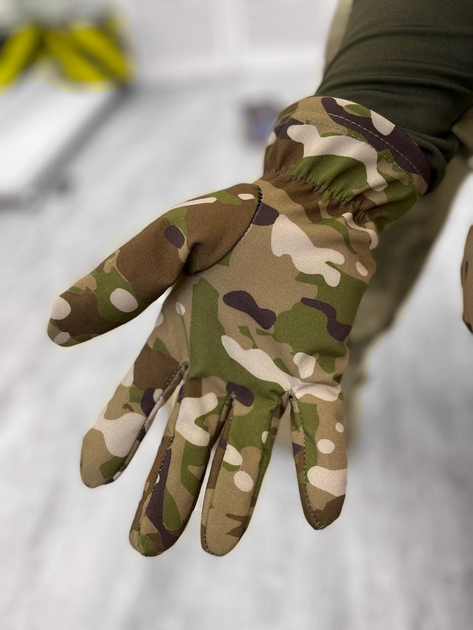 Тактичні зимові рукавички Soft Shell Tactical Gloves Multicam S - изображение 2