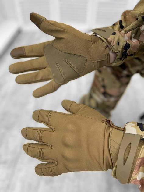 Тактичні зимові рукавички Tactical Gloves Coyote M - зображення 1