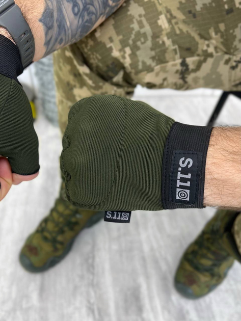 Тактичні рукавички M-Pact Tactical Gloves Elite Olive L - изображение 2