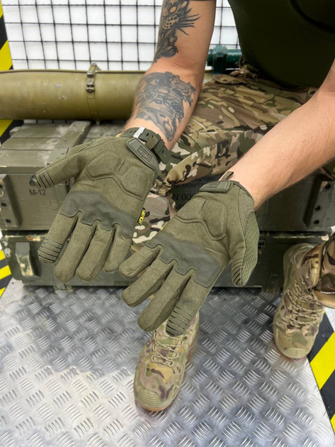Тактичні рукавички Mechanix Wear M-Pact Elite Olive L - изображение 2