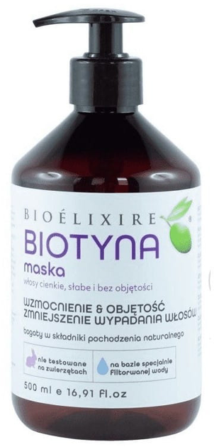 Maska do wlosow Bioelixire Biotin Mask Strengthening 500 ml (5907737313005) - obraz 1