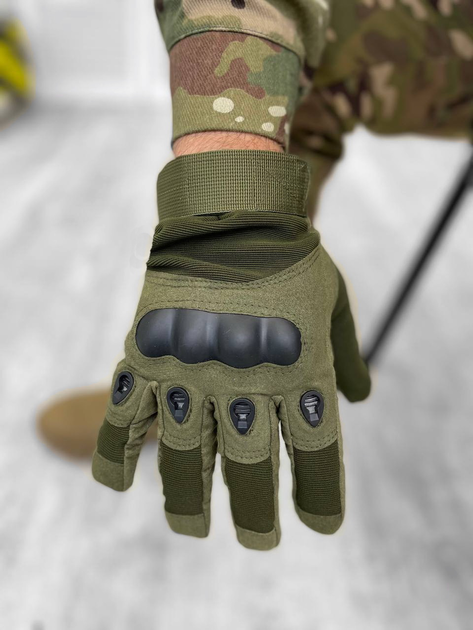Тактичні зимові рукавички Tactical Gloves Хакі M - зображення 1