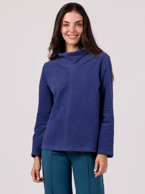 Sweter damski z bawełny BeWear B268 L Indigo (5905563718070) - obraz 1