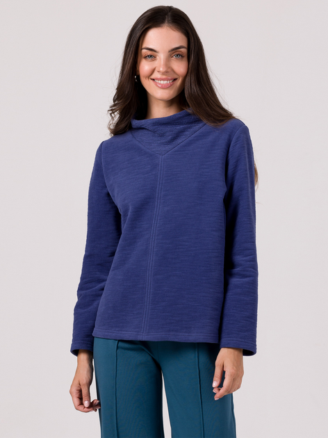 Sweter damski z bawełny BeWear B268 L Indigo (5905563718070) - obraz 1