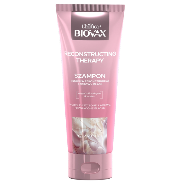 Шампунь для волосся BIOVAX Glamour Reconstructing Therapy 200 мл (5900116090481) - зображення 1