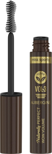 Туш для вій Miss Sporty Naturally Perfect Vol. 3 004 Aubergine 8 мл (3616303416782) - зображення 1