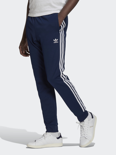 Spodnie sportowe męskie adidas HK7353 M Niebieski/Biały (4065415095955) - obraz 1