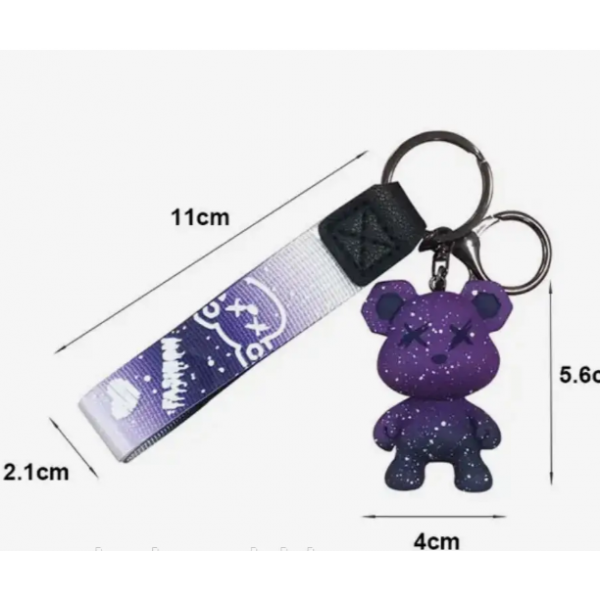 Брелок на сумку ключи Мишка беарбрик Gloomy Bear Popobe фиолетовый (NST)32186 - изображение 2