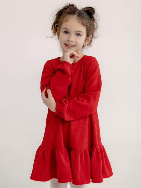 Акція на Дитяча святкова сукня для дівчинки Ласточка 23_1071 122 см Червона від Rozetka