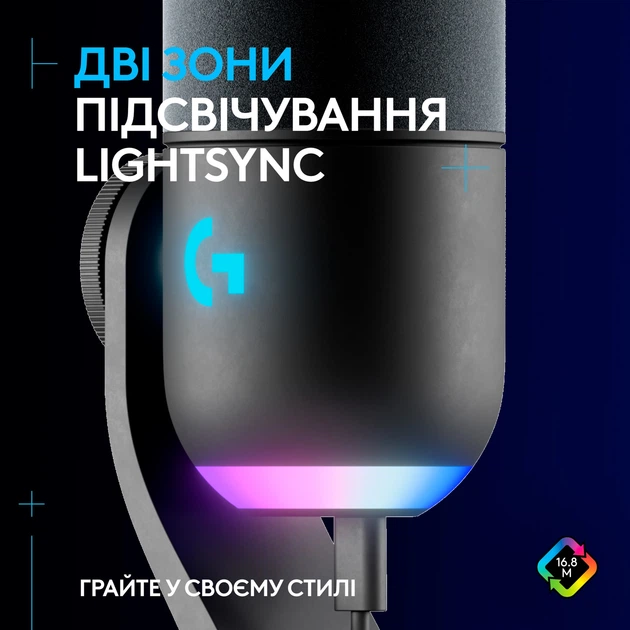 Микрофон Logitech Yeti GX Dynamic RGB Gaming Mic with Lightsync