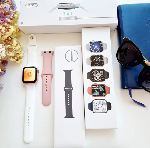 Розумний годинник Smart Watch 44mm Bluetooth Z32 PRO Series 6 Aluminium + 2 РЕМІШКА (додаток RDFIT) PINK - зображення 5