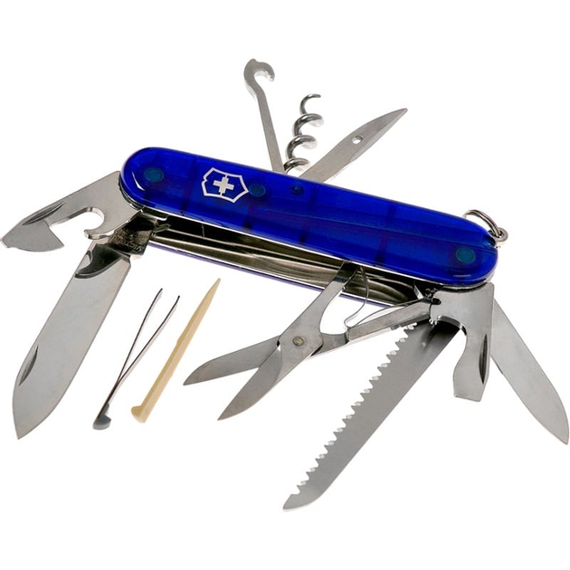 Нож Victorinox Huntsman 91мм/15функ/прозрачный синий - изображение 2