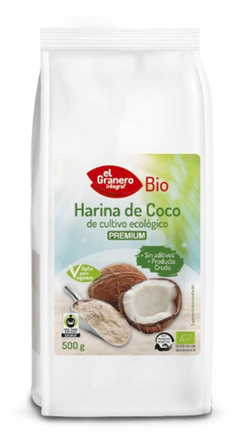 Mąka kokosowa El Granero Bio 500 g (8422584044027) - obraz 1