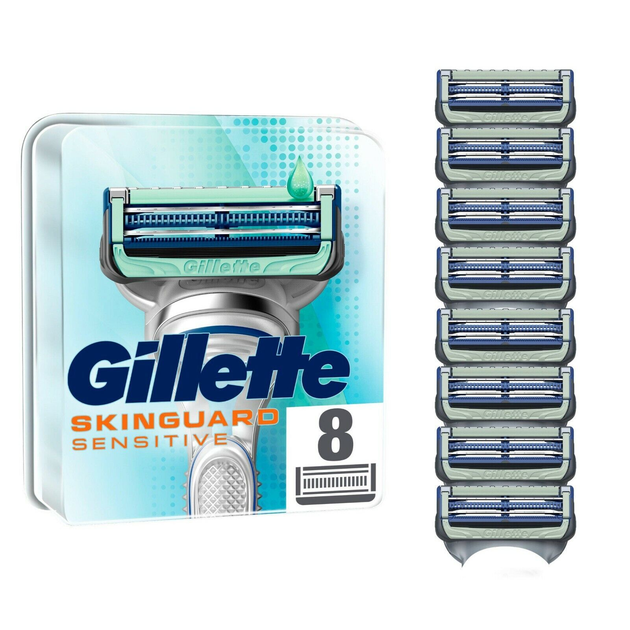 Wkłady wymienne do golarki Gillette Skinguard Sensitive Charger 8 szt (7702018495818) - obraz 2