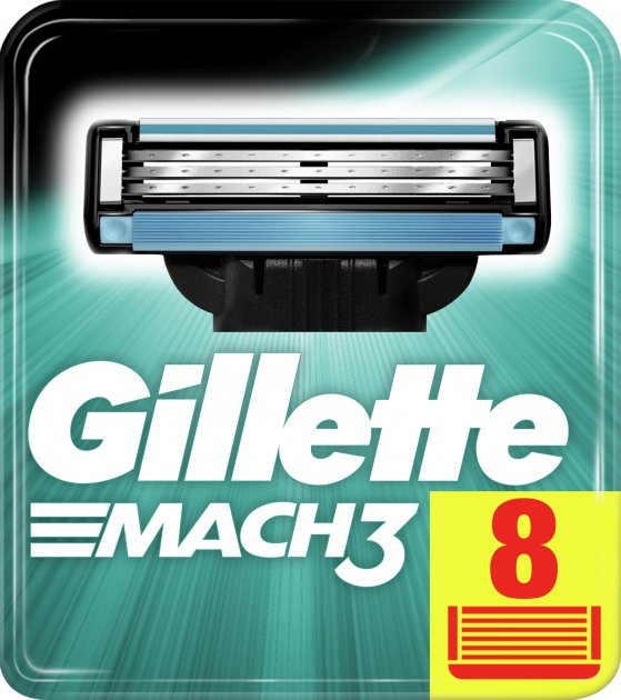 Wkłady wymienne do golarki Gillette Mach3 Refill 8 szt (7702018263783) - obraz 1