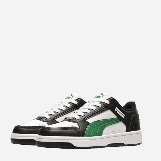 Sneakersy chłopięce Puma Rebound JOY Lo Jr 38198413 37.5 (4.5UK) Białe z zielonym (4065452844561) - obraz 4
