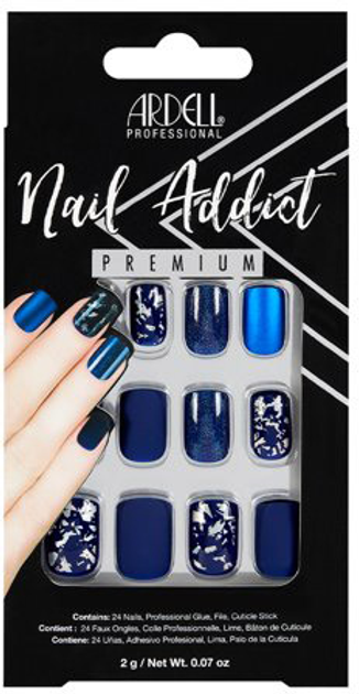 Zestaw sztucznych paznokci Ardell Nail Addict Matte Blue False Nails (74764758910) - obraz 1