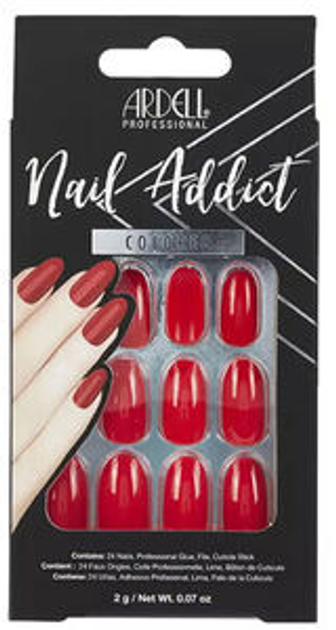 Набір накладних нігтів Ardell Nail Addict Artificial Cherry Red False Nails (74764664396) - зображення 1