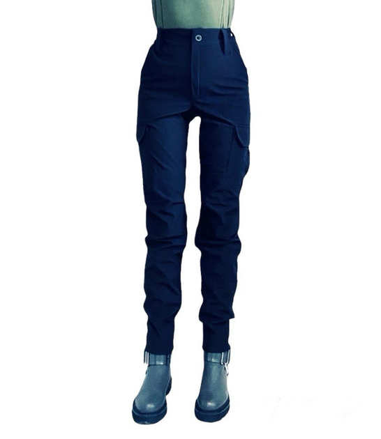 Жіночі тактичні брюки софтшелл утепленні 52 темно-сині - зображення 1