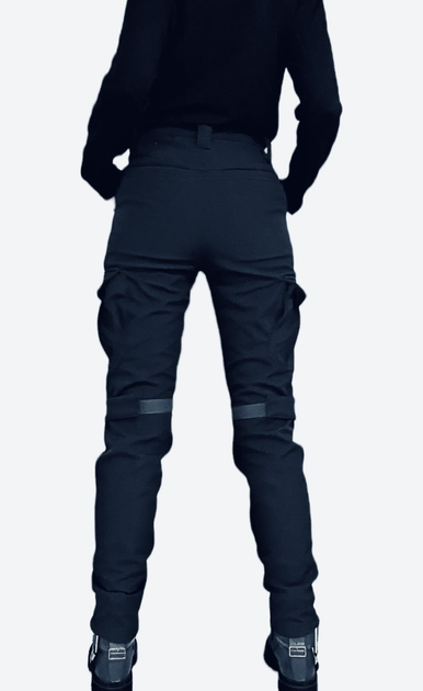 Жіночі тактичні брюки софтшелл утепленні 44 темно-сині - зображення 2
