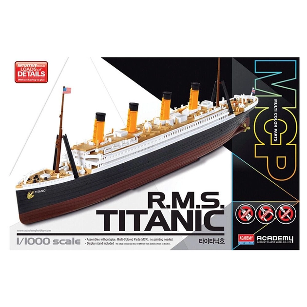 Model do sklejania Academy statek R.M.S TITANIC MCP 1:1000 (8809258924982) - obraz 2