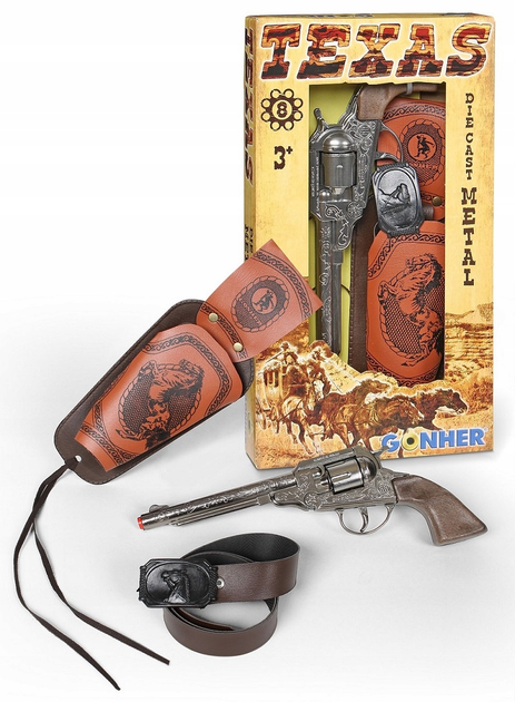 Револьвер ковбойський металевий Gonher з кобурою (150/0) (8410982015008) - зображення 1