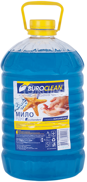 Мило рідке BuroClean EuroStandart 10600101 5л МОРСЬКИЙ (1/2) - Фото 1 Мило рідке BuroClean EuroStandart 10600101 5л МОРСЬКИЙ (1/2) - зображення 1