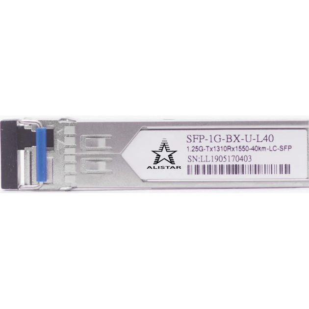 Модуль SFP Alistar Модуль SFP 1000BASE-BX 1SM WDM LC 40KM TX1310/RX1550nm DDM (SFP-1G-BX-U-L40) - изображение 2