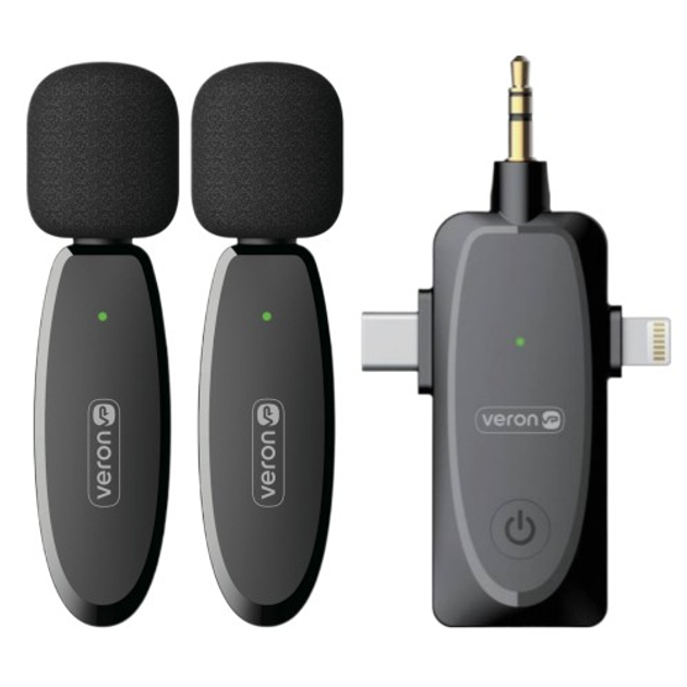 Универсальный петличный микрофон Veron Premium 3 в 1 Plug&Play для ...