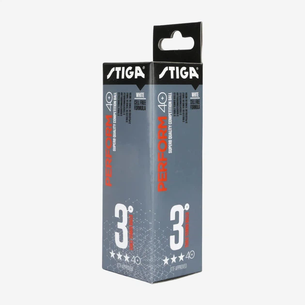 ⭐︎　3点 М'яки Stiga Perform 3-star ABS 3-pack White – фото, відгуки