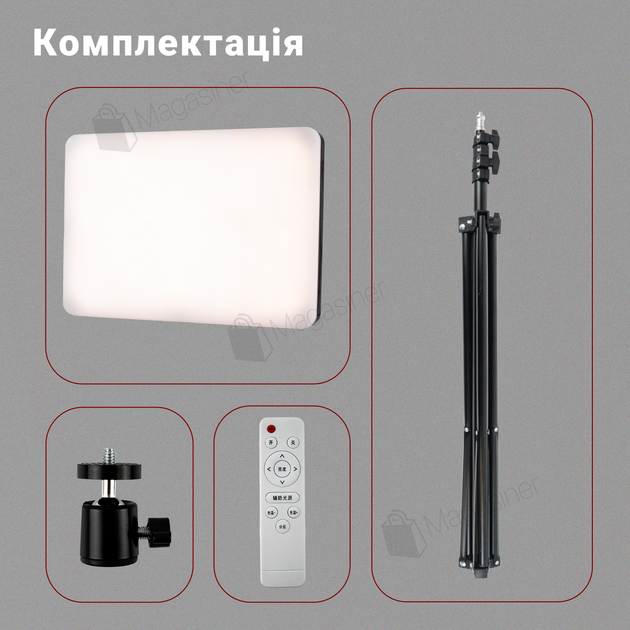 Студийный прямоугольный видеосвет LED 2316 35W со штативом 2,1м (2695-1) - изображение 4