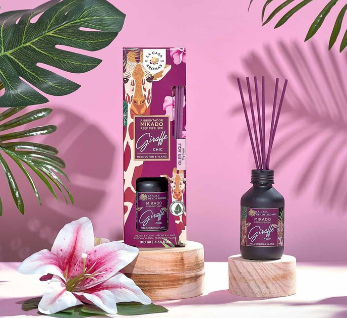 Dyfuzor zapachowy La Casa De Los Aromas Mikado Giraffe Chic Melocoton i Ylang 100 ml (8428390049690) - obraz 4