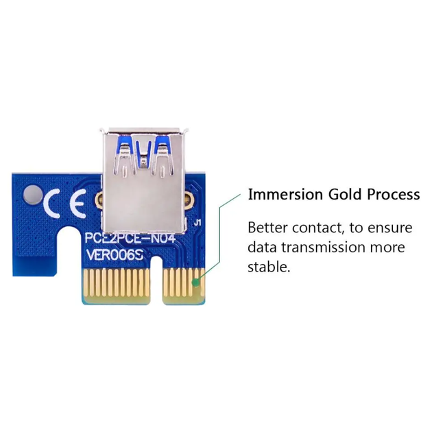 Райзер CHIPAL VER006s USB 3.0 PCI-E 1X - 16X Riser USB 3.0 для видеокарт 60см - изображение 4