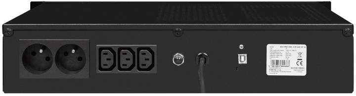 UPS Ever ECO Pro 700VA (420W) AVR CDS Rack Black (W/EAVRRM-000K70/00) - obraz 2